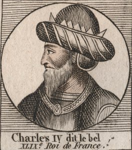 Porträtt av Karl IV Bel av Unknown