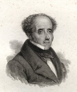 Porträtt av Chateaubriand, gravyr från 1800-talet av Unknown artist