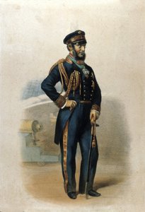 Porträtt av greve Carlo di Persano Pellion (1806-1883), patriot i Italiens Förenade. av Unknown artist