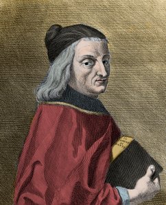 Porträtt av Cristoforo Landino (1424-1498), italiensk humanist av Unknown artist