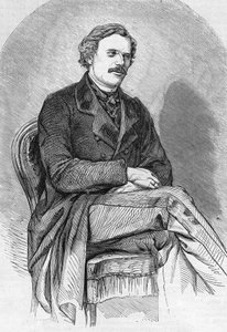 Porträtt av Daniel Dunglas Home (1833-1886) medium tartan. av Unknown artist
