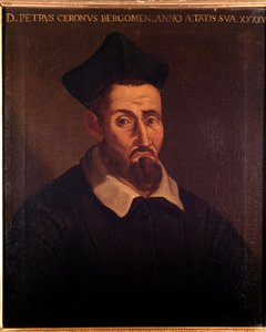 Porträtt av Domenico Pietro Ceron, italiensk musikteoretiker, sångare och präst (målning av Unknown artist