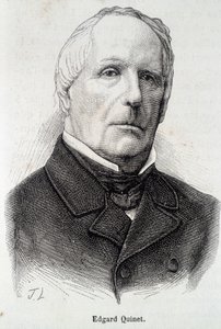 Porträtt av Edgar (Edgard) Quinet, fransk historiker (1803 - 1875) av Unknown artist