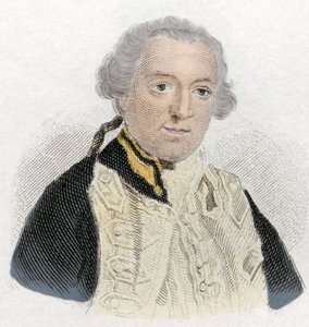 Porträtt av Edward Boscawen (1711-1761), engelsk amiral och politiker. Gravyr av 1800-talet. av Unknown artist