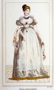 Porträtt av Elisa Bonaparte (Maria Anna dit Eliza av Unknown artist