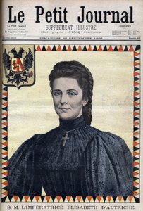 Porträtt av Elisabeth av Österrike (Sissi) - i "" The Petity Journal"" av 1898-09-25 av Unknown artist