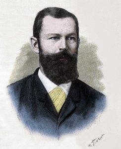 Porträtt av Emil Hermann Fischer (1852-1919). tysk kemist. av Unknown artist