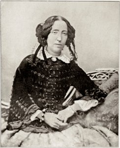 Porträtt av Emma Roberts, förlovad några månader av den italienske patrioten Giuseppe Garibaldi (1807-1882). Från ett fotografi. Privat samling av Unknown artist
