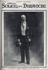 Porträtt av Felix Faure (1841-1899), Frankrikes president publicerad under hans död den 16 februari i Palais de l