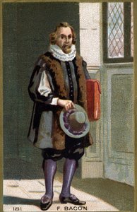 Porträtt av Francis Bacon Baron Verulam (1561 - 1626) statsman och engelsk filosof. Kromolitografi av 1800-talet. av Unknown artist
