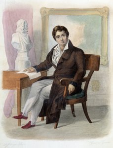 Porträtt av Francois-Joseph (Francois Joseph) Talma (1763-1826), fransk komiker. i Ed. Mennechet, ""The French Plutarch"" av Unknown artist