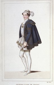 Porträtt av Francois II (1544 - 1560), kung av Frankrike gravyr från 1830 av Unknown artist