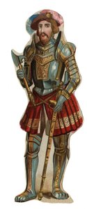 Porträtt av Francois I (1494 - 1547), kung av Frankrike. Kromolitografi, sent 1800-tal. av Unknown artist