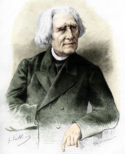 Porträtt av Franz Liszt (1811-1886) ungersk kompositör och pianist. av Unknown artist