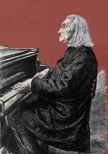 Porträtt av Franz Liszt (1811-1886), ungersk pianokompositör och pianist. av Unknown artist