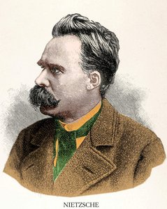 Porträtt av Friedrich Nietzsche (1844 - 1900). av Unknown artist