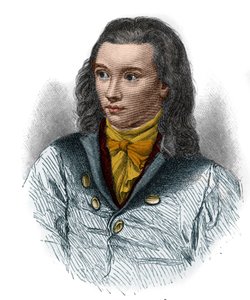 Porträtt av Friedrich von Hardenberg, dit Novalis (1772-1801), tysk poet inom den romantiska rörelsen. av Unknown artist