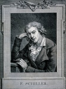 Porträtt av Friedrich von Schiller (1759 - 1805), tysk poet och dramatiker. av Unknown artist