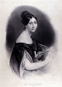 Porträtt av GRISI Giulia (Julie) (1811-1869), italiensk sopran. av Unknown artist