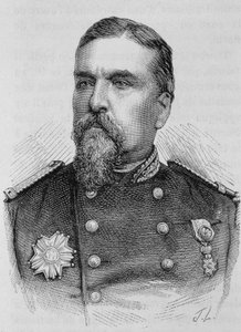 Porträtt av General Ducrot (1817 - 1882). Gravyr från slutet av 1800-talet i "Histoire de France"" av H. Martin. av Unknown artist