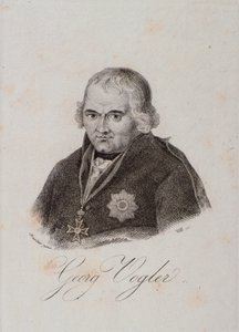 Porträtt av Georg Joseph Vogler (abbe Vogler) (gravyr) av Unknown artist