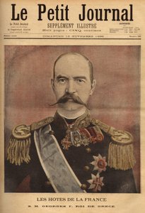 Porträtt av George I, kung av Grekland (1845-1913). Gravyr i "" Le petit journal"" 1895-11-10. Selvas samling. av Unknown artist