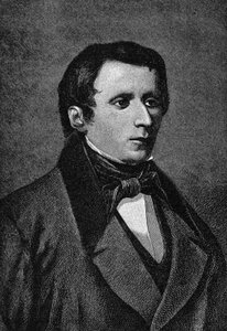 Porträtt av Giacomo Leopardi (1798-1837), italiensk författare. av Unknown artist