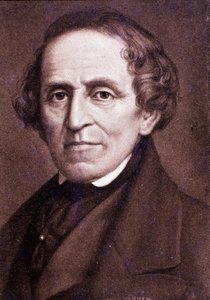 Porträtt av Giacomo Meyerbeer (gravyr) av Unknown artist