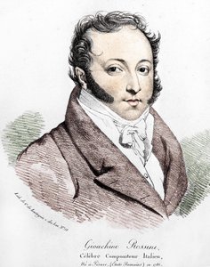 Porträtt av Gioacchino Rossini (1792-1868). av Unknown artist