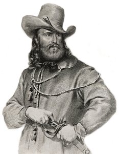 Porträtt av Giuseppe Garibaldi (1807-1882), general, italiensk patriot och ledare av Unknown artist