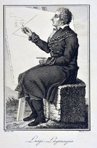 Porträtt av Giuseppe Ludovico De la Grange Tournier (1736 - 1813) - Porträtt av Joseph Louis (Joseph-Louis), jarl av Lagrange (1736-1813), fransk matematiker av Unknown artist