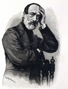 Porträtt av Giuseppe Mazzini (1805 - 1872), italiensk patriot och revolutionär av Unknown artist