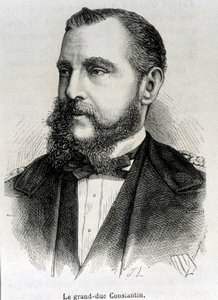 Porträtt av storhertig Konstantin (1779 - 1831), vice kung av Polen. Gravyr från slutet av 1800-talet i "Histoire de France"" av H. Martin. av Unknown artist
