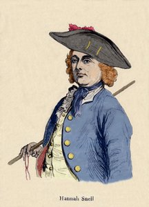 Porträtt av Hannah Snell (1723-1792) kvinnlig soldat, var en engelsman som tog rollen som en man för att bli soldat. av Unknown artist
