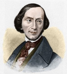 Porträtt av Hans Christian Andersen (1805-1875), dansk författare. av Unknown artist