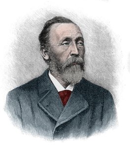 Porträtt av Heinrich von Stephan (1831-1897), en generaldirektör för det tyska riket som omorganiserade den tyska postväsendet av Unknown artist