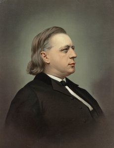 Porträtt av Henry Ward Beecher (1813-1887) av Rockwood & Co. Chromolithography, ca. 1871, Privat samling av Unknown artist