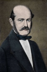 Porträtt av Ignaz Philip Semmelweis (Semmelweiss), ungersk obstetriker (1818-1865). av Unknown artist