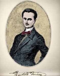 Porträtt av Ippolito NIEVO (1831-61) italiensk författare och patriot. av Unknown artist