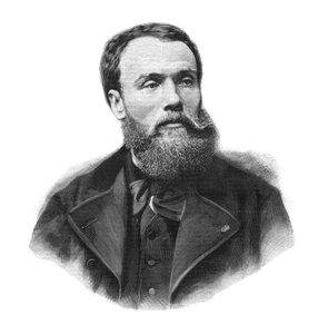 Porträtt av Jean-Paul (Jean Paul) Laurens (1838-1921) fransk målare och skulptör - Gravyr från 1891 av Unknown artist