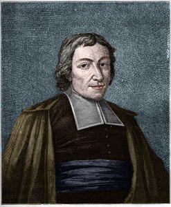 Porträtt av Jean Baptiste De La Salle (Jean-Baptiste) (1651-1719) fransk religiös, grundare av församlingen för bröderna i de kristna skolorna. Gravyr av 1800-talet. av Unknown artist