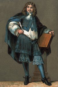 Porträtt av Jean Baptiste Poquelin dit Moliere (1622-1673) Chromolithography circa 1890. av Unknown artist