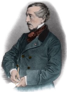Porträtt av Jean Jacques (Jean-Jacques) Ampere (1800-1864) fransk historiker - av Unknown artist