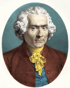 Porträtt av Jean Jacques Rousseau (1712-1778). av Unknown artist