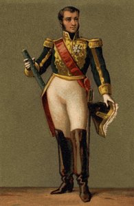 Porträtt av Jean Lannes, hertig av Montebello (1769 - 1809) marskalk av Frankrike. Kromolitografi av 1800-talet. av Unknown artist