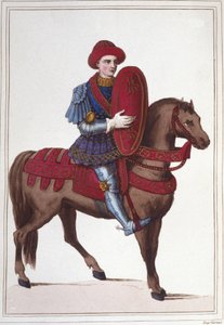 Porträtt av Jean Poton, herre av Xaintrailles, eller av Saintrailles Maréchal av Frankrike (ca 1400 till 1461) Han var en av Jeanne d