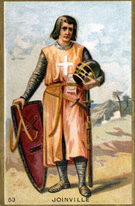 Porträtt av Jean de Joinville (1225 - 1317) fransk kolumnist. Kromolitografi av 1800-talet. av Unknown artist