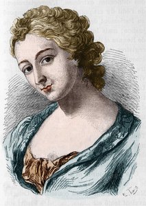 Porträtt av Jeanne Agnes Berthelot de Plemont, känd som Madame la Marquise de Prue (1698-1727). av Unknown artist
