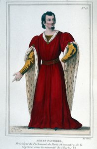 Porträtt av Jehan Pastorel, president i Parisparlamentet och medlem av regenten under Charles VIs minoritet av Unknown artist