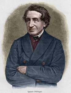 Porträtt av Johann Joseph Ignaz von Dollinger (1799 - 1890), Alllemandspräst och professor i kyrklig historia. Gravyr av 1800-talet. av Unknown artist